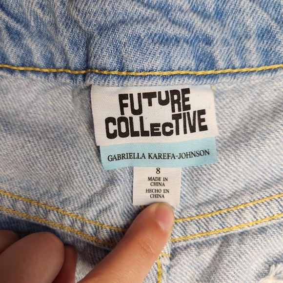 Women's Light Blue Straight Leg Jeans,  Size 8 Future Collective For Target - Picture 2 of 7
